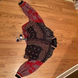 Paisley bomber jacket